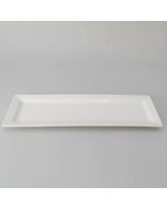 white porcelain platter rectangle in shape 16 1// x 5 1/2"