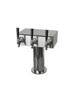 American Beverage Stainless Steel "T" 4 Faucet Beer Tower
NOTE: 3 faucet version is shwon
