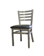 Oak Street Clear Coat Ladderback Metal Frame Dining Chair
