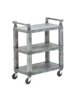 Vollrath 3-Shelf Open Plastic Utility Cart | 200 Lb Capacity
