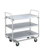 Vollrath 3-Shelf Stainless Steel Utility Cart with Handles | 500 Lb Capacity