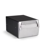 Vollrath One-Sided Countertop Napkin Dispenser Black with Chrome Faceplate