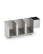 Vollrath Horizontal Lid Organizer with Three Adjustable Lid Compartments and Straw Holder