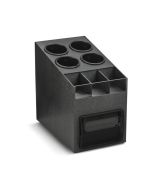 Vollrath Napkin Dispenser with Three-Compartment Condiment Organizer and Four Removable Cylinders