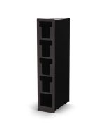 Vollrath Four-Column Vertical Flush-Mount T-Shaped Lid Holder with Straw Holder Black