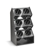 Vollrath Six-Compartment Vertical Countertop Flatware Organizer with Removable Cylinders
