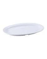 Winco MMPO-139W White Platter, 13-1/8" x 9-1/2", 1 Dozen