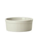 Winco FRR-10-AW 10 oz Ramekin / Sauce Cup 4-1/4"W X 1-3/4"H Fluted American White 2 Dozen