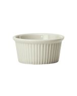 Winco FRR-4-AW 4 oz Ramekin / Sauce Cup 3-1/8"W X 1-1/2"H Round Fluted Edge American White 4 Dozen