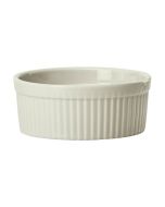 Winco FRR-8-AW 8 oz Ramekin / Sauce Cup 4"W X 1-1/2"H Fluted American White 3 Dozen