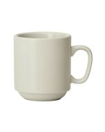 Winco MMC-10-AW 10 oz Mug 3-1/4"W X 3-1/2"H Stacking American White 3 Dozen