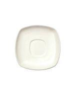 Winco RSS-6-AW Royalsquare Saucer 6"W X 3/4"H Square American White 3 Dozen