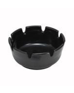 Tabletop Black Plastic Ashtrays for Restaurants & Bars (1 Dozen)