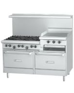 Garland 60"W Restaurant Range with 24" Griddle / Broiler | 6 Burner, 2 Ovens | G60-6R24RR