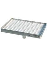 24" x 5-3/8" draft beer drip tray with drain Polystyrene grid insert