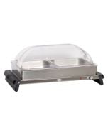 Cadco WTBS-2RT Double Buffet Warmer with Rolltop Lid, 2 1/2 Size pans