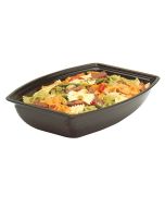 Cambro 5 Qt Rectangular Black Ribbed Serving Bowl | RSB1014CW110