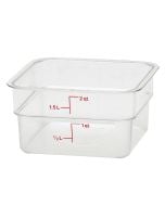 Cambro 2 Qt CamWear Clear Square Food Storage Container 