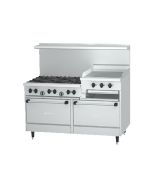 Garland 60" Restaurant Range with 24" Griddle / Broiler | 6 Burners, 2 Ovens | LP | X60-6R24RR