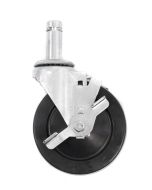 Stem Caster for Mobile Shelving | Resilient Rubber Wheel