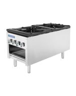 Turbo Air TASP-18-D Radiance 18" Manual Gas Double Stock Pot Range 2 3-Ring Burners
