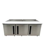 Traulsen CLST-7220-SD-LRR Three-Section 72" Compact Prep Table