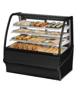 48" Dry Bakery Display Case with Curved Front True TDM-DC-48-GE/GE-B-W