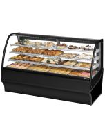 77" Dry Bakery Display Case with Curved Front True TDM-DC-77-GE/GE-B-W