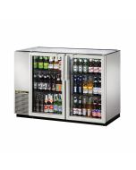 True TBB-24GAL-48G-S-LD 60” Back Bar Cooler with 2 Glass Doors and Stainless Steel Exterior but Galvanized top
