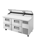 True TPP-AT-67D-4-HC Four Drawer Refrigerated Pizza Prep Table | 68"   