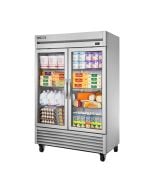 True TSD-47G-HC-LD Two-Section Two Glass Doors Reach-in Refrigerator