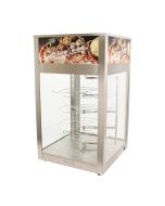 4 Tier Pizza Merchandiser with Humidified Heat and Rotating Shelves - Model 695D