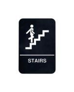 "STAIRS" Informational Sign | 6" x 9" | With Braille