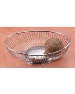 Tablecraft 4176 Oval Chrome Basket for Bread & Rolls