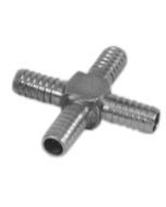Stainless Steel Cross Fitting for 3/8" ID Beer Line Tubing        