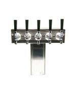 American Beverage Stainless 4 Faucet "T" Beer Tower
NOTE: 5 faucet version shown in picture