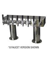 American Beverage 6 Faucet Beer Tower 4" Column, Stainless Steel
8 Faucet Version Shown