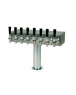 American Beverage 8 Faucet Beer Tower Stainless "T" Style 3" Column