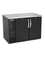 48" two solid swing door back bar bottle cooler - Beverage Air BB48HC-1-B