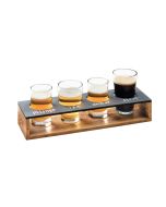 Beer Flight Caddy Holds Beer Samples Securely (glasses not included)