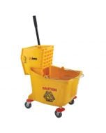 Winco MPB-36 Yellow 36 Qt Mop Bucket with Wringer