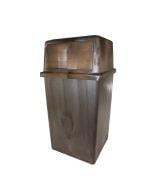 45 Gallon Indoor / Outdoor Brown Trash Receptacle Can