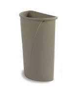 Half Round Commercial Trash Receptacle Garbage Can 