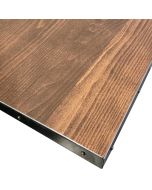 Fortress Steel Edge Tabletop | Rectangular, 24" x 30" | E-Wood Finish