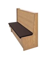 Oak Street Shepard Single Vinyl Booth with Wood Back and Premium Color Options
