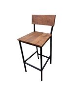 Oak Street Timber Series Barstool | Reclaimed Wood Seat & Back