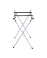 Chrome Folding Service Tray Stand for Restaurants & Hotels (31" High)  