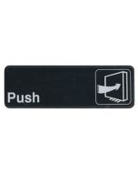 Winco SGN-301 Black 'Push' Sign                   