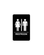 Winco SGNB-603 Unisex Restroom Sign, 6" x 9" Braille ADA