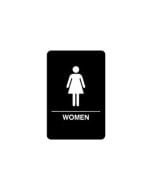 Sign 6x9" Women Braille            